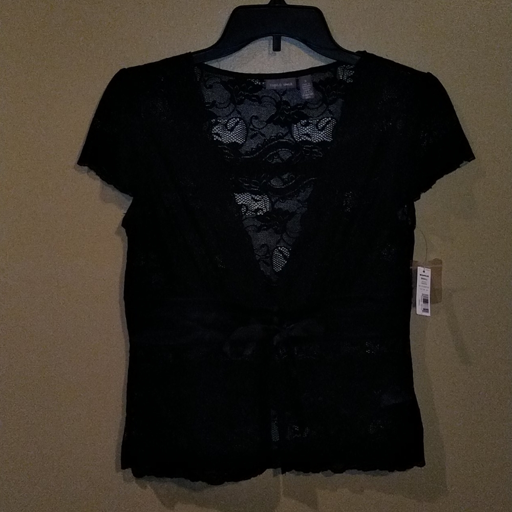 Ladies Apt. 9 Black Lace Top Size Small
